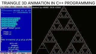 TRIANGLE ANIMATION IN C++ PROGRAMMING | HOW TO MAKE TRIANGLE IN C LANGUAGE  | C GRAPHICS PROGRAMMING