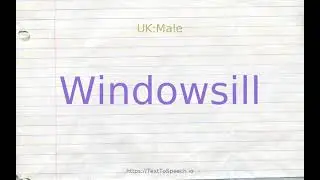 How to pronounce windowsill