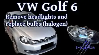 VW Golf 6 headlight replacement and bulb changing (Halogen) - Tutorial