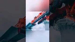 Мостоукладчик в 1000 тонн собирает гигантский конструктор
