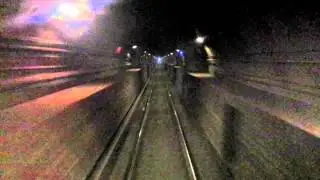 tunnel ride under Hudson river to Penn Station, NYC