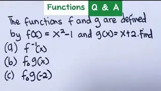 Functions Q & A ( WASSCE, NECO, JAMB, SHS, )