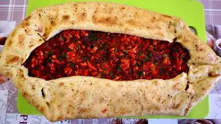 Турецкое пиде - вкусная мясная пицца