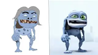 ugly face crazy frogy- funny drawing meme