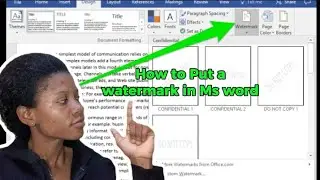 How to Insert Watermark Design in Ms word 