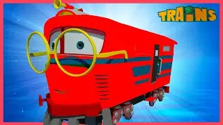 Train cartoon | Super wings | Collection 290