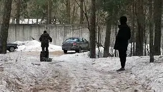 Снегокат Игорыч-4. Первый выезд.