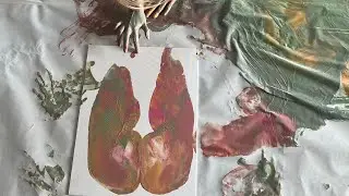 Картина нарисованная телом. Арт-терапия.