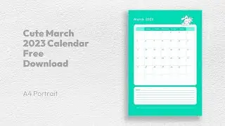 Cute March 2023 Calendar Free Download