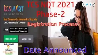TcsNqt2021 2nd Phase Registration Date Announced || Tcs Off Campus Drive ||  Engineering Jobs.