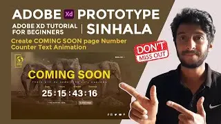Adobe XD UI/UX Design Prototype Number Animation | Sinhala | Rajitha shehan