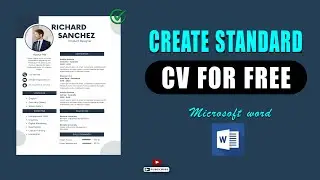 HOW TO CREATE A FREE STANDARD CV | RESUME #microsoftexcel #tutorial #microsoftoffice #resumewriting