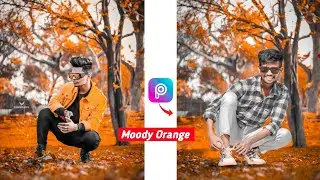 PicsArt Moody Orange Photo Editing Tutorial in PicsArt step by step in Hindi - Vishu Editz