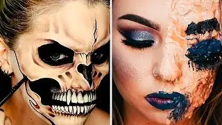 УСТРАШАЮЩИЕ ПРЕОБРАЖЕНИЯ НА ХЭЛЛОУИН😍🎃 |  СТРАШНЫЙ ГРИМ МАКИЯЖ ПОДБОРКА