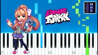 Friday Night Funkin' - VS Monika Full Week Your Demise - Piano Tutorial