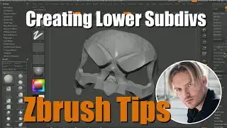 #Zbrush Creating Lower Subdivision Levels / Zbrush Tips