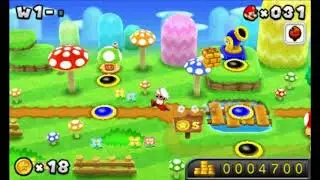 New Super Mario Bros. 2 - 100%  World 1 ( Part 2 ) ( All Star Coins )
