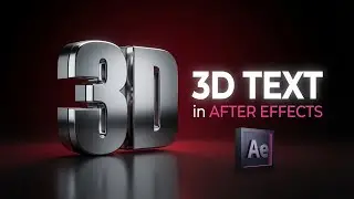 Creating 3D Text in After Effects is very simple 