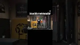 Lifting old, 3rd set 365 x 4 with the hex bar.