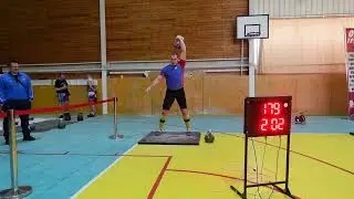 Денисов Иван Рывок гири 32 кг 200 раз