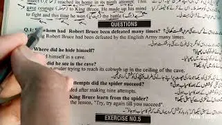 King Robert Bruce : Comprehension Passage 9th Class , Solved Comprehension Exercise 2 for 9th Class