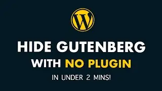 HIDE Wordpress Gutenberg NO PLUGIN