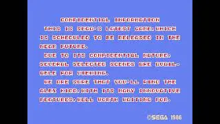 Alex Kidd The Lost Stars Secrets: Confidential Message