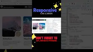 Responsive CSS Cards  #shorts  #video  #youtubeshorts