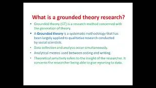 Grounded Theory Research