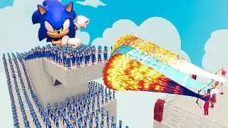 100x SONIC + 2x GIANT vs 3x EVERY GOD - Totally Accurate Battle Simulator TABS