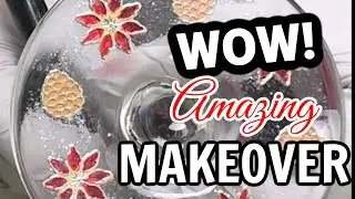 Dollar Tree Makeover | Amazing Wine Glasses DIY | Christmas Crafts