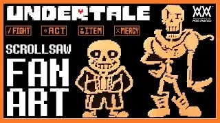 UNDERTALE. Scroll Saw Art. SANS & PAPYRUS