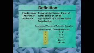 Video Definitions: Primes and Composites: Definition 36