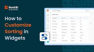 How to Customize Sorting in Widgets | Bold BI