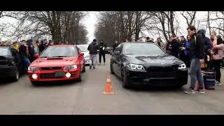 БМВ Ф10 и Субару Импреза