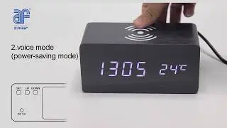 Best Wooden LED Clock With Wireless Charging&Setting Guide