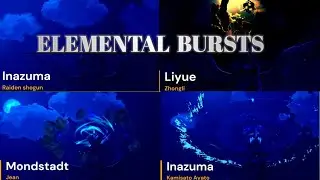 Teyvat at night | Elemental Bursts | Genshin impact