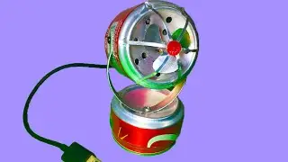 Make an Amazing Mini USB Fan with DC Motor and Aluminum Cans