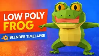 Low Poly Frog | 3D Modeling Timelapse in Blender