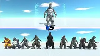Showa Mechagodzilla vs All Godzilla - Animal Revolt Battle Simulator | ARBS