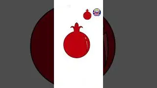 How to Draw a Pomegranate? #Shorts #drawingtutorial #drawingforkids #chuchutv #drawingshorts