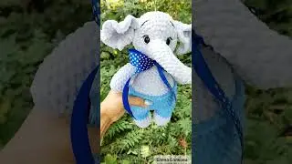 Слоненятко з плюшевої пряжі