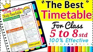 Topper Student Timetable |The Best Time Table for class 5 to 8 | Online class timetable| SUPER TIPS🌟