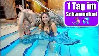 Clara wird Meerjungfrau 🧜🏻‍♀️ Wasserrutsche! 1 Tag im Schwimmbad | Familienleben VLOG | Mamiseelen