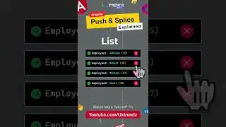 Push and Splice in #Angular with @uxtrendz #ytshorts #shorts #shortsviral