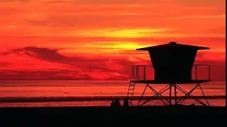 california beach sunset D9WB5EF