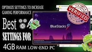 BlueStack 5 Best Setting for low Pc (2gb 4gb ram) PC #freefire #bluestacks