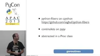 Experimentation in porting the Go concurrency model to Python 3 by @benoitc