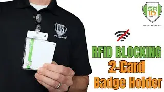 Dual Sided RFID Blocking Badge Holder - 2 Card Protection from Unauthorized Scanning - SPID-1720