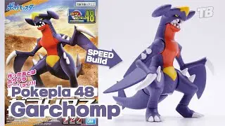 Pokemon Plamo Collection 48 Garchomp SPEED BUILD!